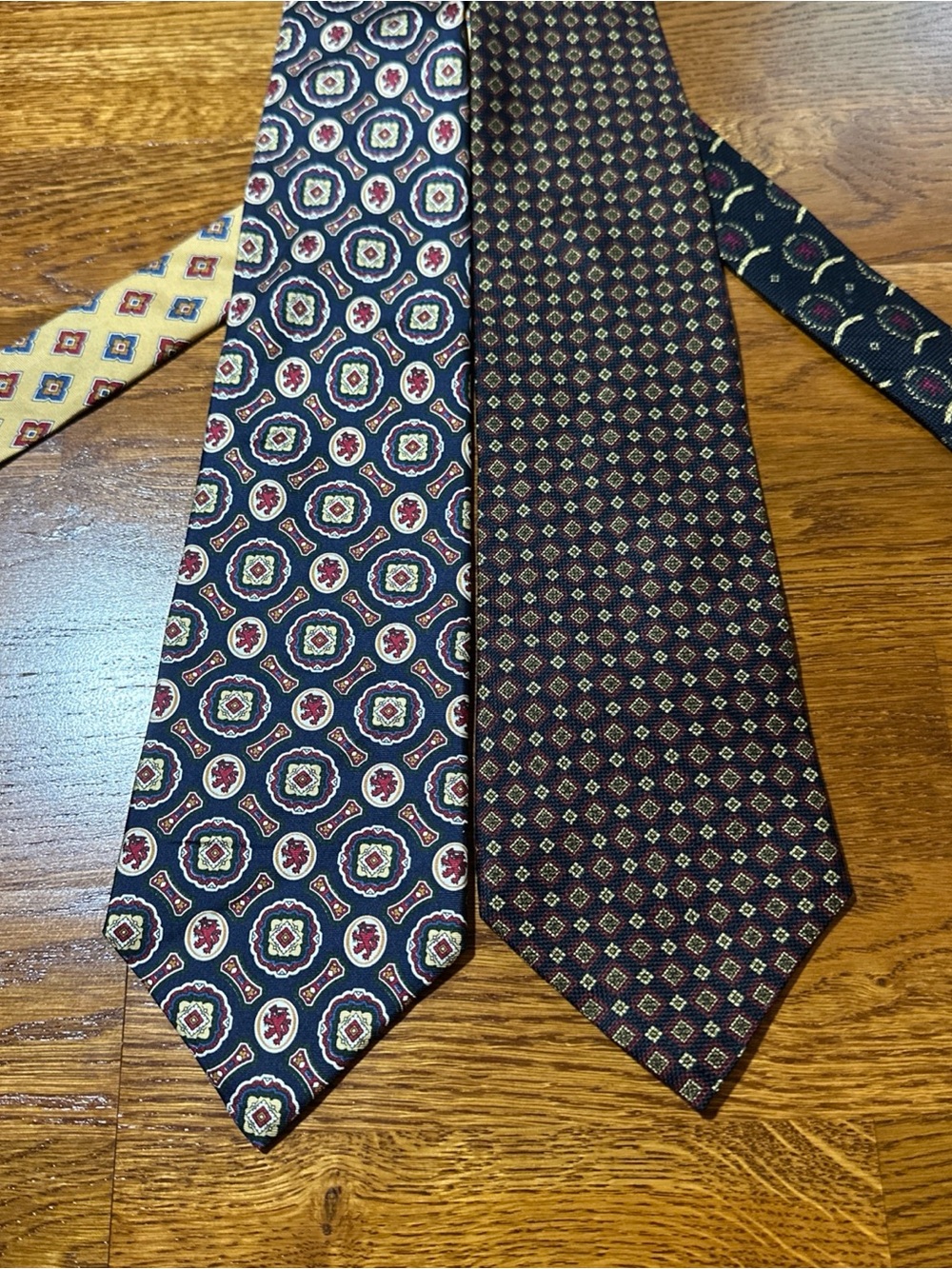 Tommy Hilfiger Lot of 2 Vintage Silk Neckties Geometric